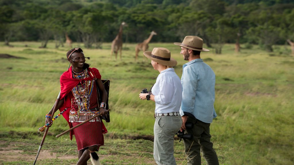 kenya kichwa experiences walking safari two guests and maasai